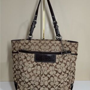 Coach Brown Signature Tote Bag